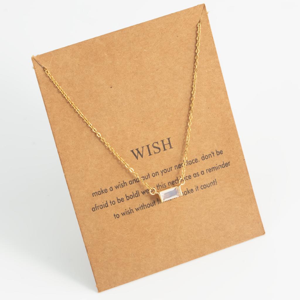 Minimalist and Exquisite Birthstone Women's Necklace Pendant Stainless Steel Plated 18K Gold Birthstone Jewelry Gift Necklace