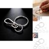 Metal Keychain Rings With Double Loop Nickel Finish For Key Holder Collection