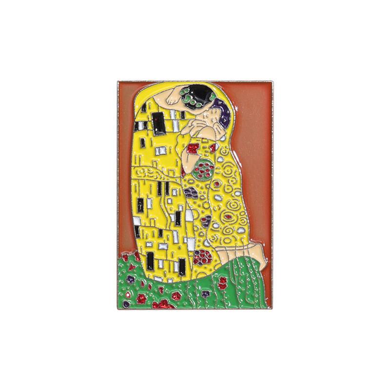 

Brooch Allmetal Fashionable Showcasing Van Goghs Romantic Kiss For Stylish Looks