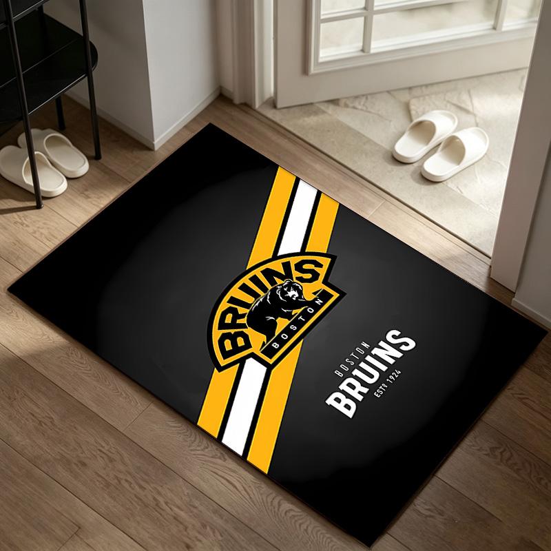 Boston Bruins A rug suitable for office chair areas living rooms and computer desks perfect for home offices and an ideal holiday gift