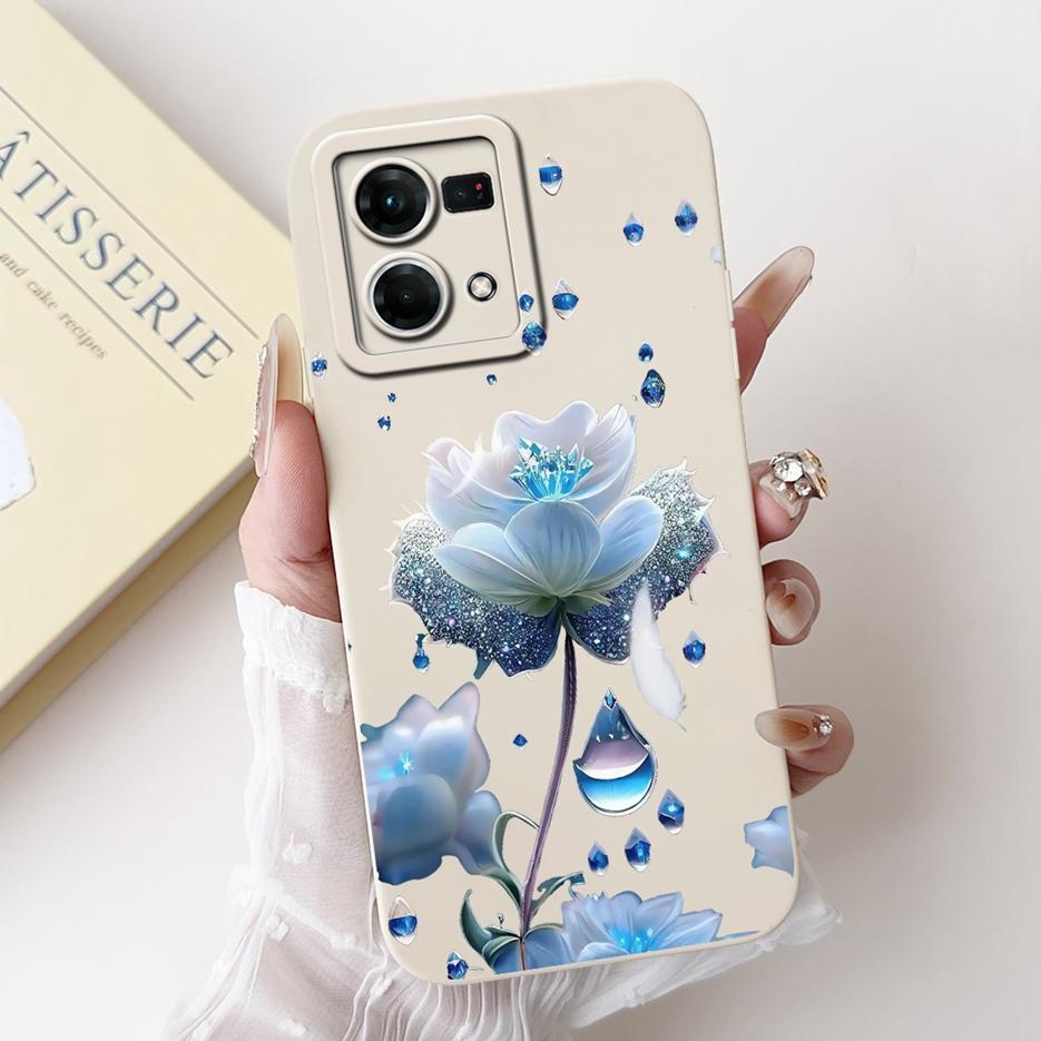 Für Oppo F21 Pro 4G Hülle Reno7 4G CPH2363 Luxuriöse Candy-Lackierte Abdeckung Weiche Silikonhülle Für Oppo Reno8 Reno 7 F21s Pro 4G Fundas