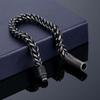 Retro 6mm Fishbone Chain Distressed Stainless Steel Bracelet Men for Motorcycle Parkour Creative Jewelry Accessories