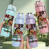 1PC Merry Christmas Horse 750ml Color Plastic Sports Water Bottle Leakproof Flip Straw Lid Suitable for Sports Office Home Use