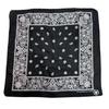 Used 80s Vintage Paisley Pattern Cotton Bandana Black RN13962 80s Vintage Made in USA Vintage American Made