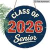 2D Flat Aluminum 2026 Graduation-themed Wall Hanging Is Available in Multiple Sizes. Its American Retro Navy Blue and Red Design Makes It A Perfect