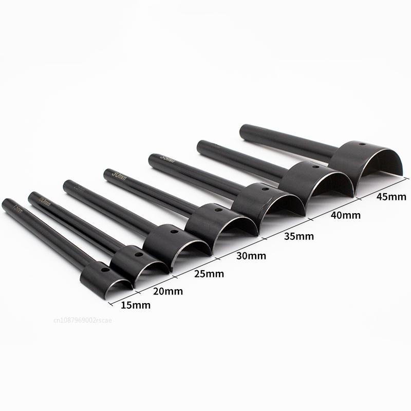 Semicircle Punching Stitching Cut Steel Leather Corner Cutter Kits Manual Round Belt Strap Wallet Bag Leather Punch Tool 15-45mm