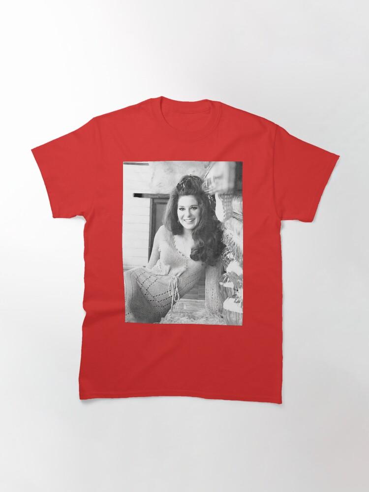 June Carter Cash Bobbie Gentry Černobílé Klasické Tričko