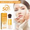 Spf50 Solcreme Løst Puder Solblok Hudbeskyttende Vandtæt Usynlig Poresolbeskytter Lysnende Oliekontrol Makeup Puder