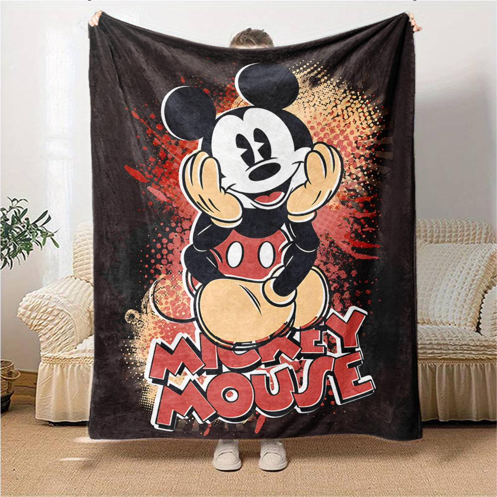 Mickey Mouse Adventure Blanket Soft Throw Blanket For Home Bedroom Bed Sofa Travel Office Solid Christmas Blanket
