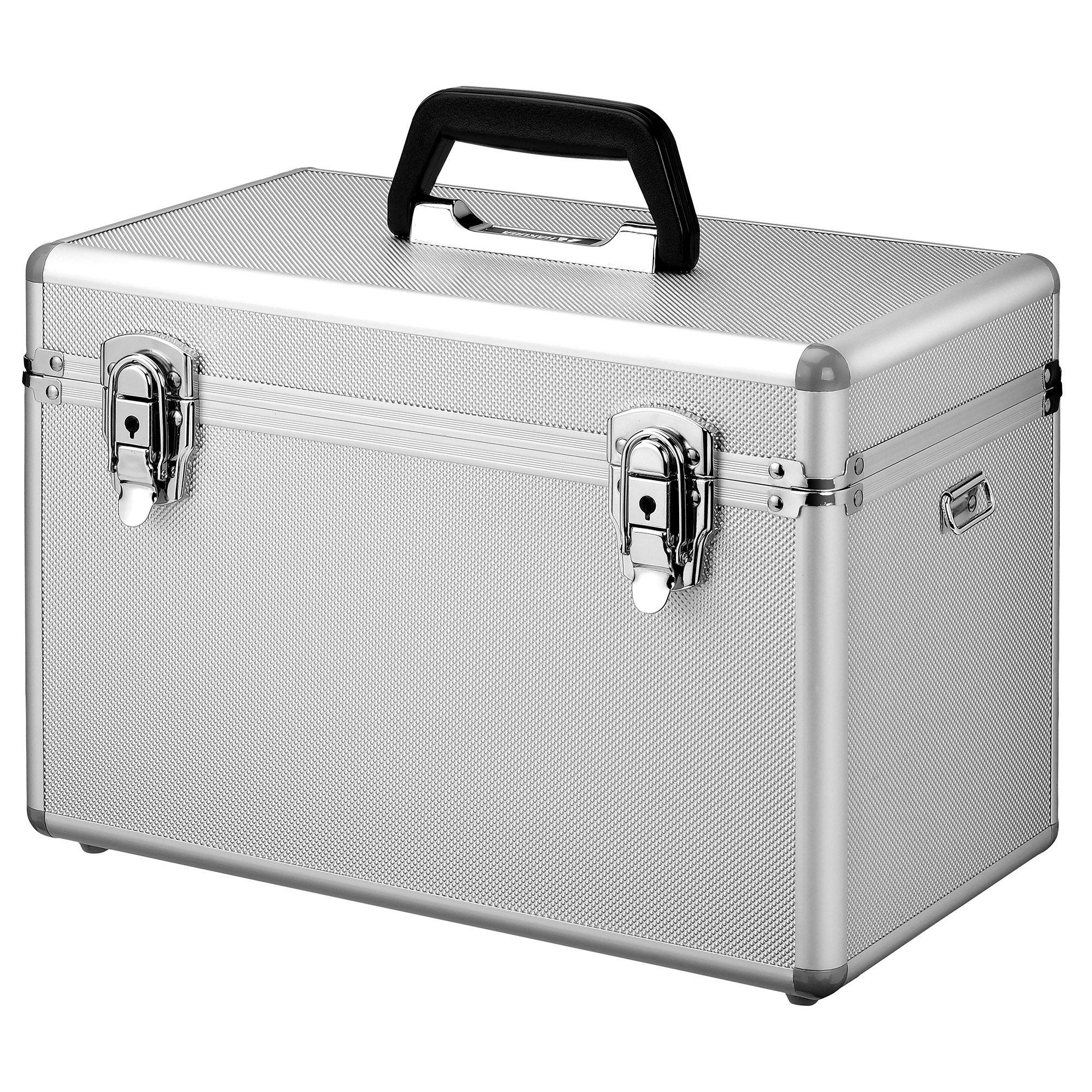 

Hakuba AC-02 Box L Aluminum Hard Case, 15L, Fits Large SLR Cameras, Includes Shoulder Strap, Silver, ALC-AC02-L