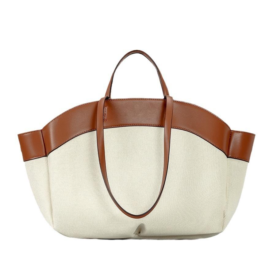 Bolsa Tote de Grande Capacidade com Emendas Bolsa Fashion para o Dia a Dia Bolsa de Mão Feminina