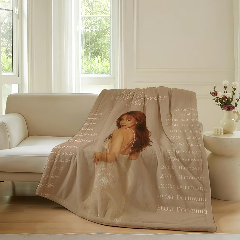 German singer Ayliva Blanket For Sofa Office Bed Plane Travel Sleep Read Relax Camping Soft And Warm
