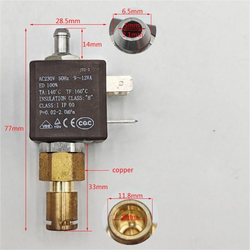Adattatore Elettromagnetico 230V 50Hz Adattatore di Controllo Solenoide 2.0MPa Per Macchina da Caffè Commerciale Accessori per Infusione e Vapore