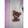 Teddy Bear Printed Welsoft Plush Unisex Winter Baby Sleeping Bag With Zipper Hat Baby Overalls