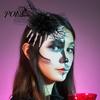 Halloween Hair Jewelry Gothic Skeleton Hand Flowers Clip with Black Mesh, Decorative Pins Skull Bone Claw Hairpin for Girls,Women, Party Costume