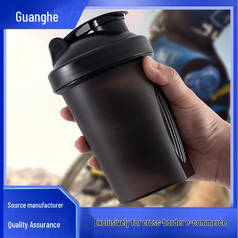 Unisex Shaker Bottle with Scale and Mixing Ball - Ideal for Protein Shakes, Smoothies, and Fitness Drinks
