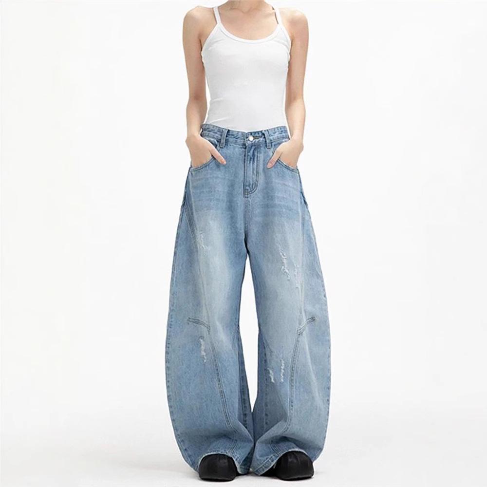 

Women s Vintage Retro Wide-Leg Deconstructed Jeans 2XL