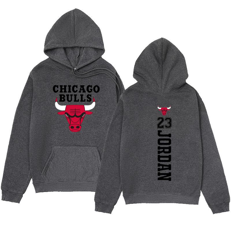 Winter Chicago Bulls #23 Printed Hoodies Fashionable Casual Warm Sports Long Sleeved Men's and Women's Unisex Hooded Sweatshirts