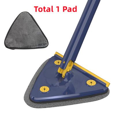 Mop per pulizia ruotabile a 360 gradi spremere triangolare tergicristallo rotante per pulizia pavimento soffitto in vetro detergente per pareti scopa scopa strumento pulito