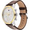 Tommy Hilfiger Watch with Brown Leather Strap Men's Multi-Function (Product Number 1791884)