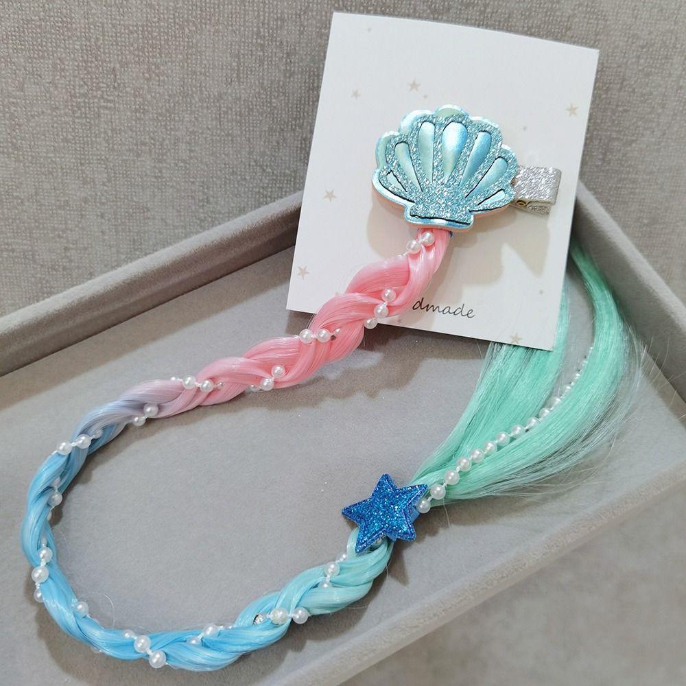 

Заколка для волос с мультяшным поворотом, заколка для волос, девчачий парик, резинки, милая веревка для волос русалки, аксессуары для волос