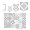 24Pcs/Set Mandala Style Ceramics Wall Sticker 10/15/20cm Waterproof Tile Decoration Film Moisture-proof Non-slip