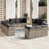 VidaXL Garden Lounge Set with 12 Pcs Cushions, Sofas with Adjustable Feet, Outdoor Furniture Set Patio Terrace, 3217332
