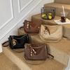 Retro Women Bag,Suede-Like Faux Leather Elegant Crossbody Shoulder Bag for Work,women's handbag