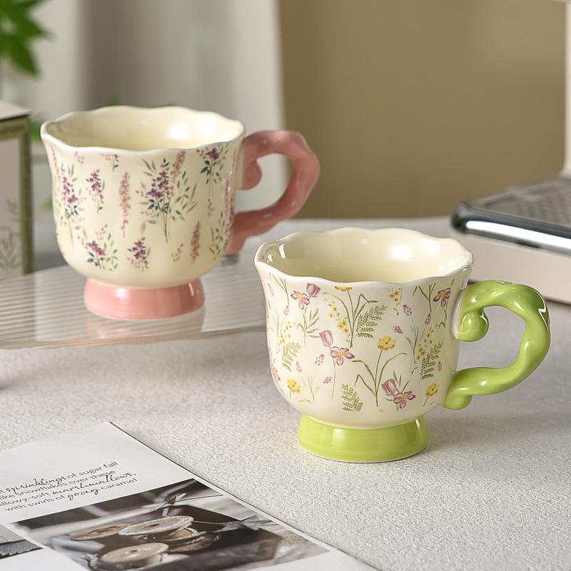 Special Beautiful Coffee Cup for Women's Personal Special British Retro Mug Ceramic High End Exquisite Afternoon Tea Cup