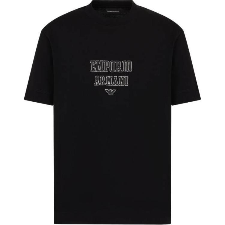 

Emporio Armani Letter Logo Pattern Round Neck Pullover Short Sleeve T-Shirt Men Tops Black 6D1TQ9-1JWZZ-00B6 XXXL