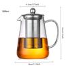 Glass Teapot With Stainless Steel Tea Infuser Blooming and Loose Leaf Tea Maker Tea Brewer Puer Oolong Pot for Camping Travel