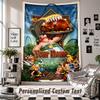 Wandbehang mit individuellem Namen & Text, Asterix & Obelix Dekorationstuch für Schlafzimmer