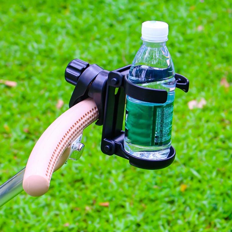 

H3CD Collapsible Beverage Bottle Holder for Strollers Bikes Easy Installation Rotatable Water Cup Clamping Holder Black China Mainland