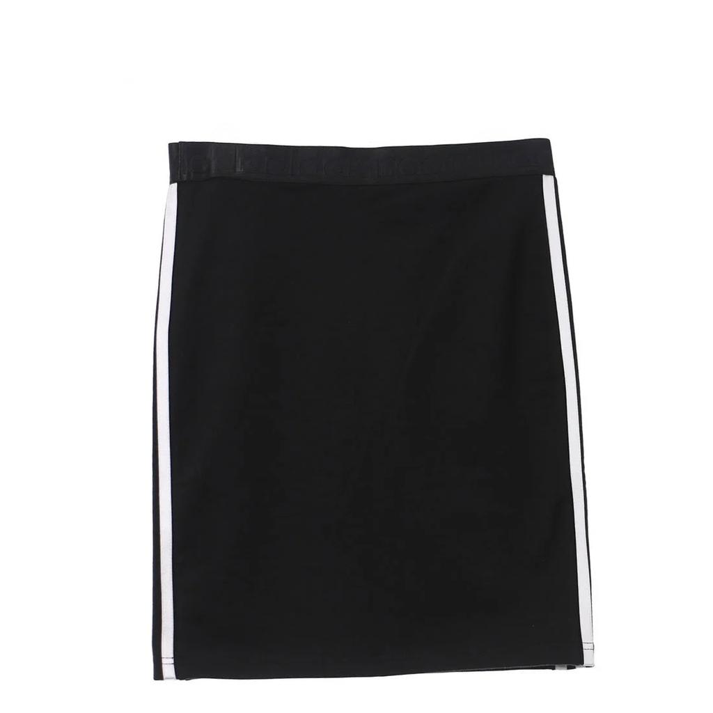 adidas Tight Stretch Mid-Waist Straight Casual Skirt Women Skirts Black BP6550