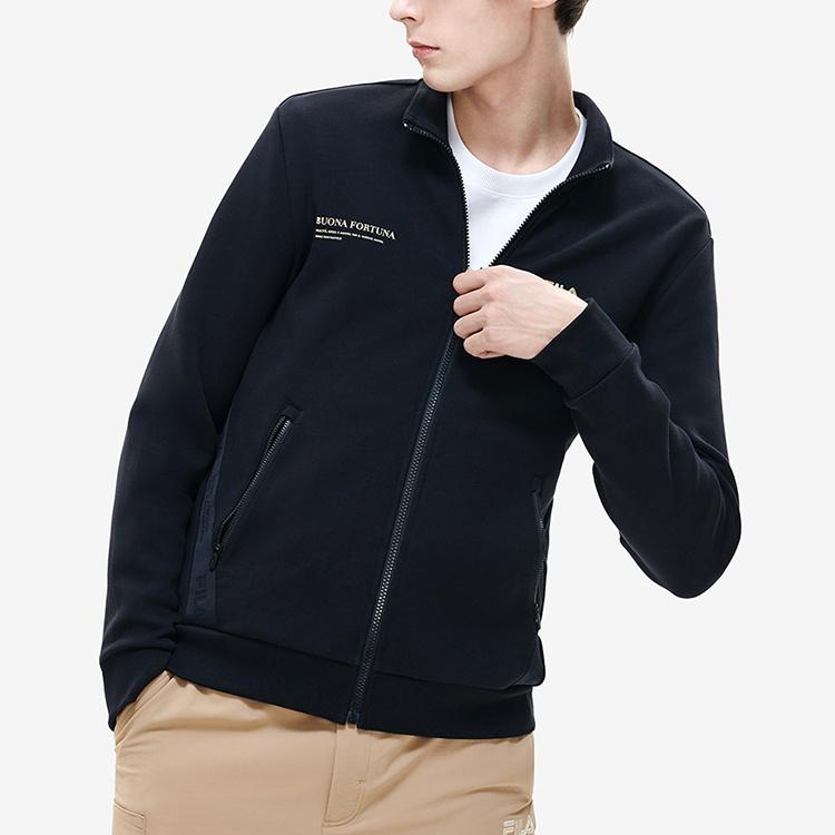 FILA Jackets Men's Jet Black Stand Collar Moderate Other F11M218504F-BK