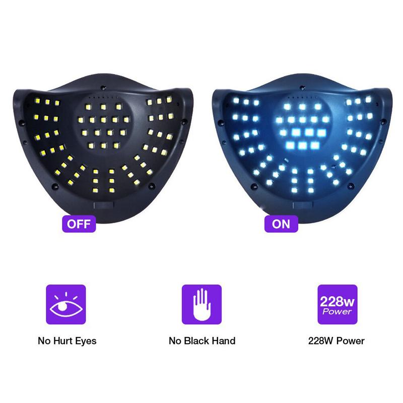 114W SUN X7 LED UV lampa na manikúru Lampy na nehty 57 LED Vysoušeč nehtů pro vytvrzování UV gel Lak Nástroje na nehty se senzorovým LCD displejem