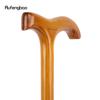 Orange Wooden Single Joint Fashion Walking Stick Decorative Cospaly Cane Halloween Mace Crutch  Wand Crosier 92cm