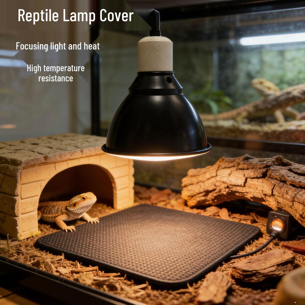 In-Stock UVB/UVA High-Reflectivity Reptile Heat Lamp Cover - Heat-Resistant, Deep Bucket for Tortoises