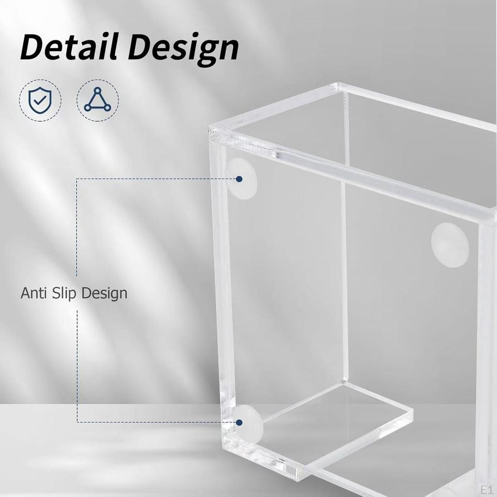 Acryl Haftnotizhalter mit 4 Blöcken Notizblock Geschenk Memo Spender Schreibtischorganizer für Büro