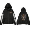 Motorcycle Hooded Sweatshirt Spring Man Printing Zipper Hoodie Outdoor Sports Loose Ventilate