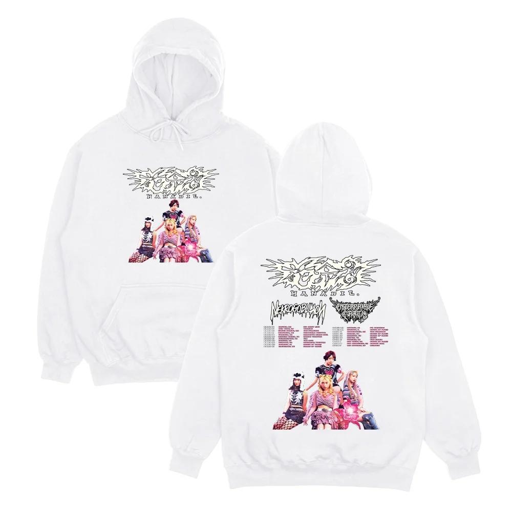 Hanabie Tour Hoodies Hanabie Girl Group Metal Merch Streetwear Men Women Retro Aesthetic Pullovers  Sweatshirt