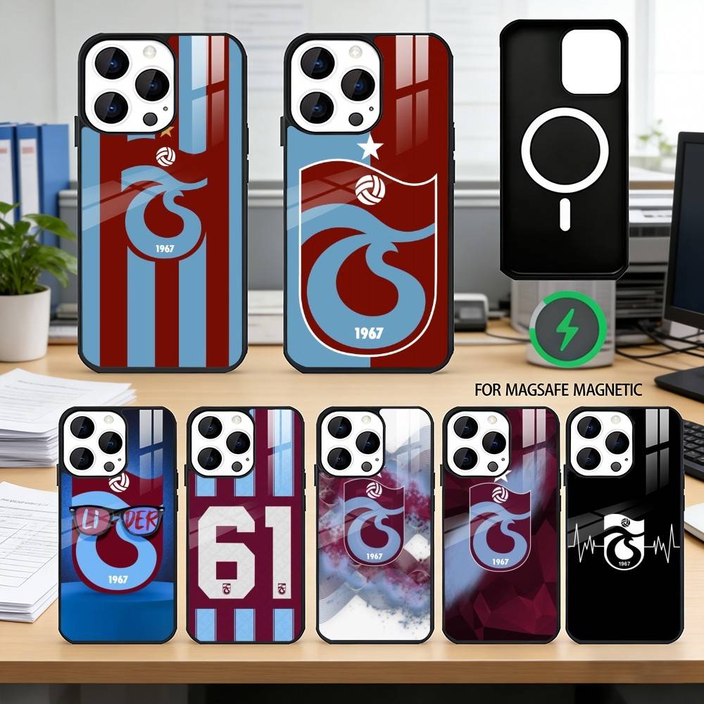 Trabzonspor Handyhülle Für iPhone17,16,15,14,13,12,11 Plus,Pro Magnetisch Für Magsafe Kabelloses Laden