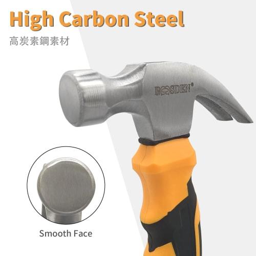 BOOSDEN Short Nail Hammer, Claw Hammer, Short Hammer, Nail Hammer, Mini Hammer, Nail Puller, Short Handle Hammer