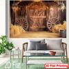 2D Flat Printing Country Barn Backdrop for Wedding & Farm Birthday
