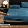 Winter Milk Velvet and Velvet Bed Sheet Single Mattress Cover Coral Velvet Thickened Bed Cover Single Full Package Bed Sheet Protective Cover