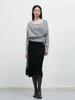 General Idea Metal Mix Boucle Midi Skirt [Black] / Wbe4L54540