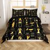 Feelyou Sunflower Duvet Cover Botanical Floral Printed Bedding Set for Kids Women Adults Yellow Blossom Flowers Comforter Cover Wooden Scene