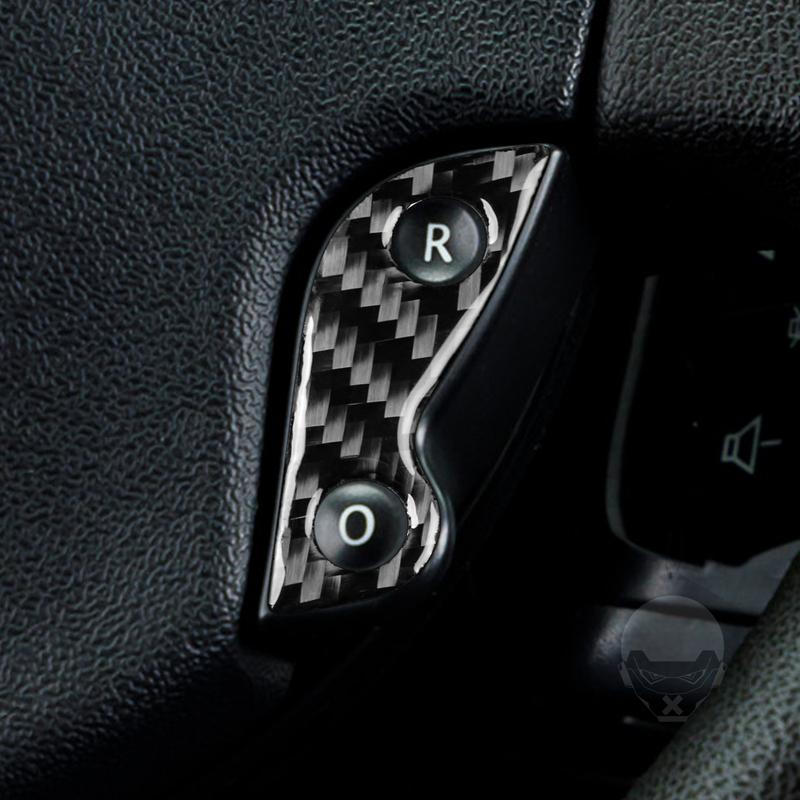 For Renault Scenic 2003-2009 Carbon Fiber Steering wheel button control panel Cover Car Accessories Interior Decorative Stickers