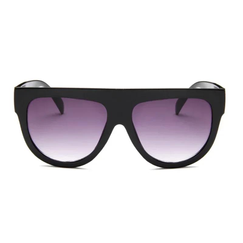 New Half Round Sunglasses Women Trendy Brand Designer Beautiful Sun Glasses Female Big Frame Outdoor Oversized Eyewear