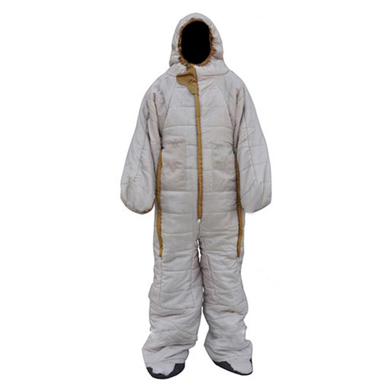 

Бежевый носимый гуманоидный спальный мешок - Теплый, пригодный для ходьбы, идеален для зимнего кемпинга. Large бежевый